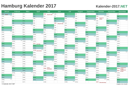 Hamburg Kalender 2017 Vorschau