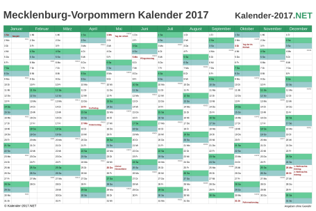 Meck-Pomm Kalender 2017 Vorschau