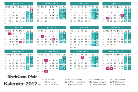 Kalender 2017 Vorschau