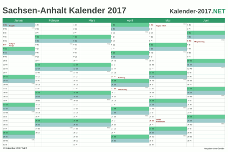 Halbjahreskalender 2017 Vorschau