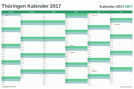 Halbjahreskalender 2017 Vorschau